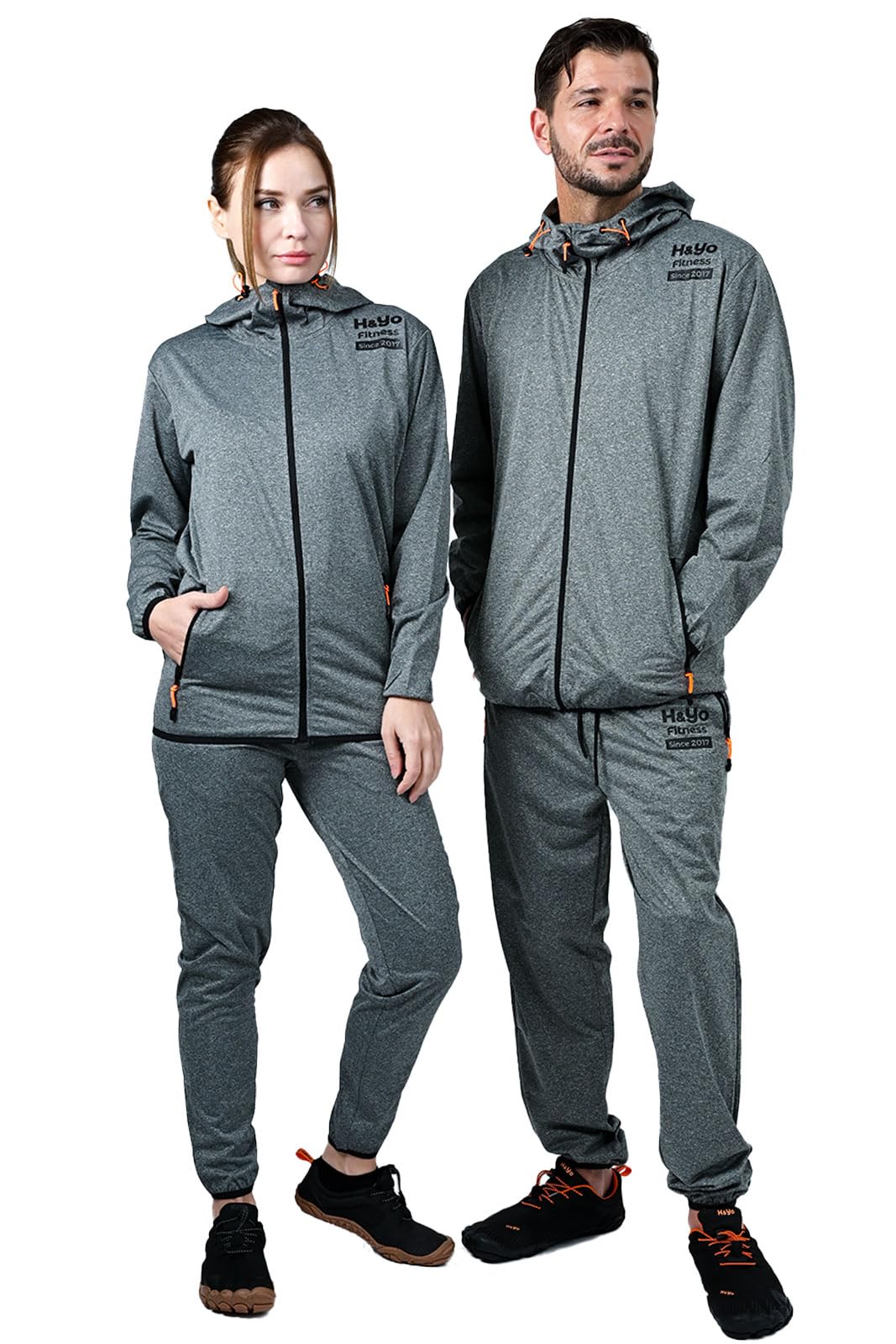 

Сауна, разработанная из специализированного трикотажного материала для бодибилдинга, костюм для похудения для мужчин, обеспечивает высокую теплоту и протестирована H&Yo Suit, Магазин, Унисекс, Женщины, серый