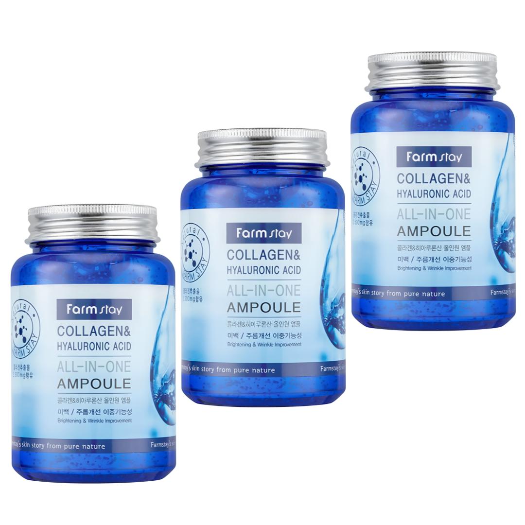 

Ампула Farmstay Collagen & Hyaluronic Acid All-In-One Ampoule 250 мл 250ml X 3PCS