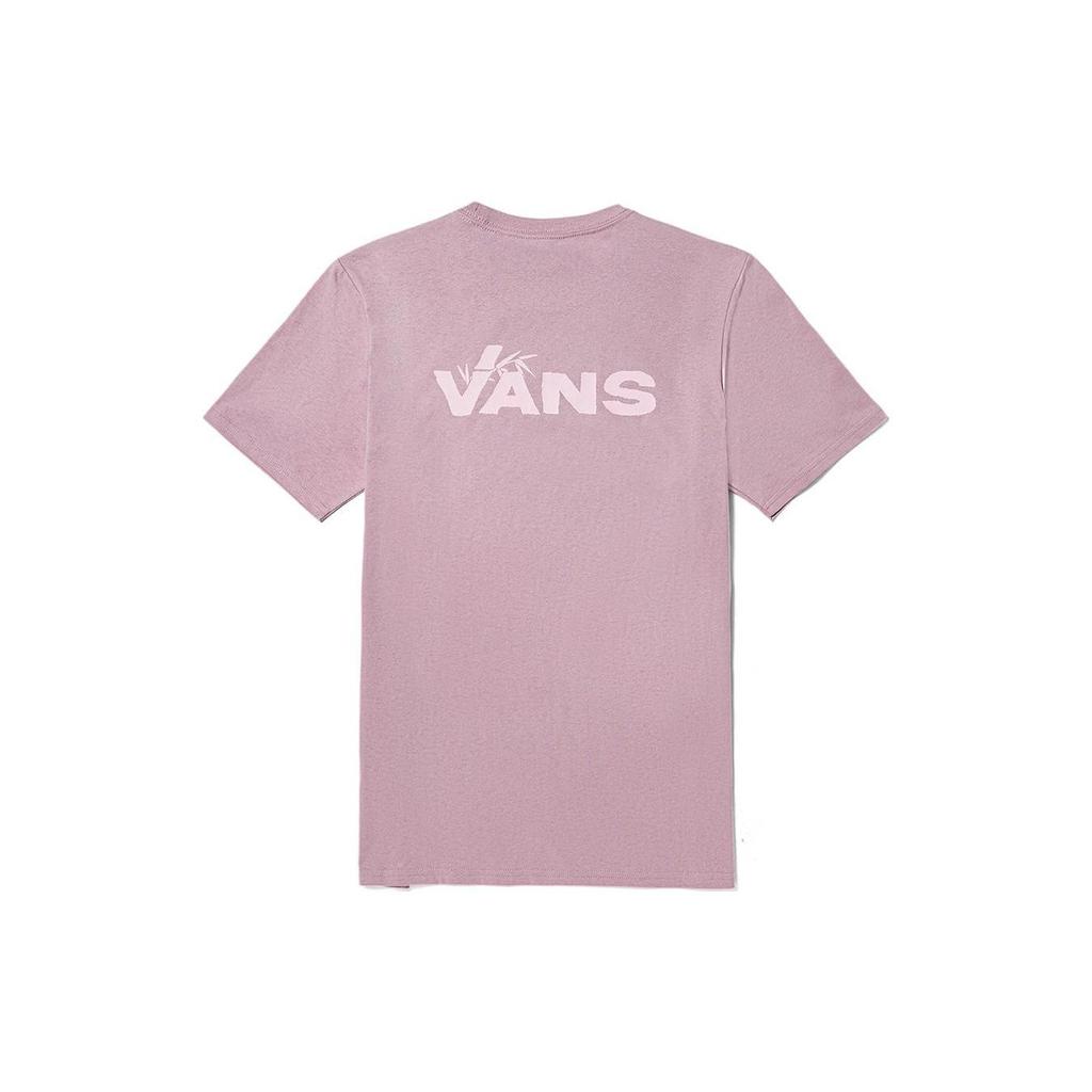 Vans Fun Panda Print Crew Neck Short Sleeve T-Shirt Women Tops Grey Pink VN000FREBLT