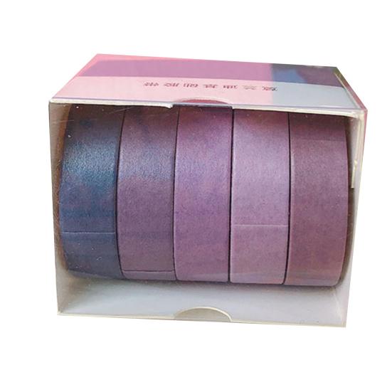 Dekoratiivne 5 rulli kleebis Kena välimusega Washi Macaron kätekonto kleebisteip tüdrukutele
