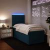 Box Spring Bed with Mattress Blue 90 x 190 cm Velvet