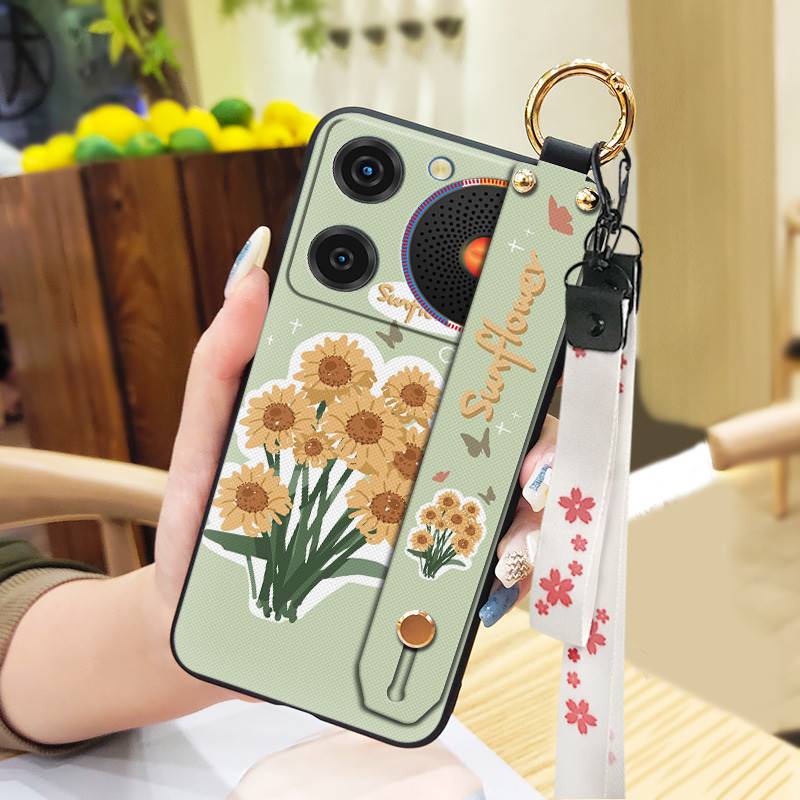 Phone Holder Dirt-resistant Phone Case For ZTE Nubia Music Wrist Strap Ring Anti-knock Protective Fashion Design Durable