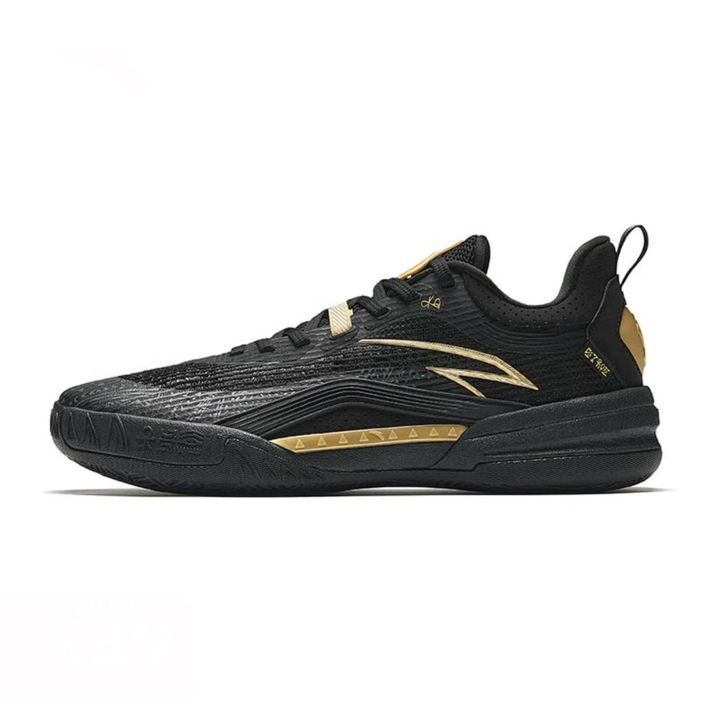 Anta Kai 1 Team Moda Versatili Ammortizzazione Antiscivolo Resistenti All'Usura Scarpe da Basket Basse Sneaker da Uomo Nero Oro 112531622-4