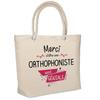 Beach Bag - PLANETEE - Insulated Thank You Brilliant Speech Therapist - Cotton - Large Capacity - Printed In France