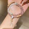 Chinese Style Wooden Beads Double Layered Wearing Simple Personality Versatile Bracelet Jewelry