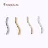 Handmade DIY Jewellery Findings Components 18K Gold Plated S Shape Curved Tube Brass Metal Twisted Tube Beads Connector