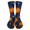 Unisex Mid-Calf Socks Breathable Comfortable Fit Halloween Patterned Socks with Elastic Cuff Suitable for Daily Wear and Seasonal Use