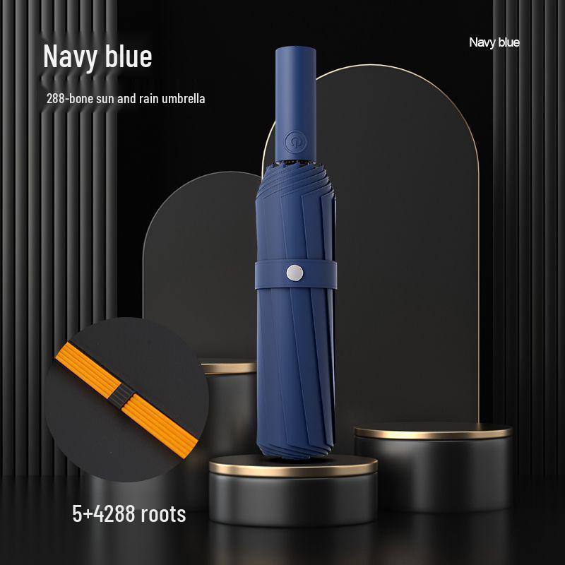 288 Ribs Automatic Sun/Rain Umbrella - Extra Large, Storm Resistant for Men & Women, Reinforced, Thickened Dual-Use Umbrella
