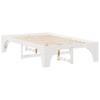 Bed Frame White 120 x 200 cm Solid Pine Wood