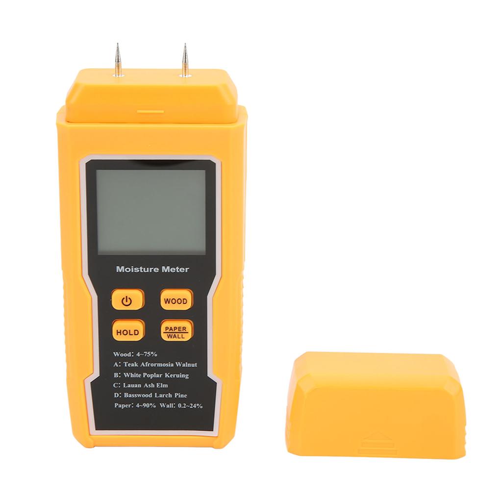 Wood Moisture Meter Humidity Tester Pin Type Large LCD Display with Backlight for Firewood Paper Wall Materials2 Pin