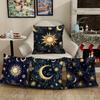 4-piece Dreamy Galaxy Sun and Moon Themed Pillowcase Set, Insert Not Included, Suitable for Living Room, Bedroom,car and Office.