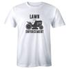 Lawn Enforcement with Mower Men's T-Shirt Funny Gardening Shirt