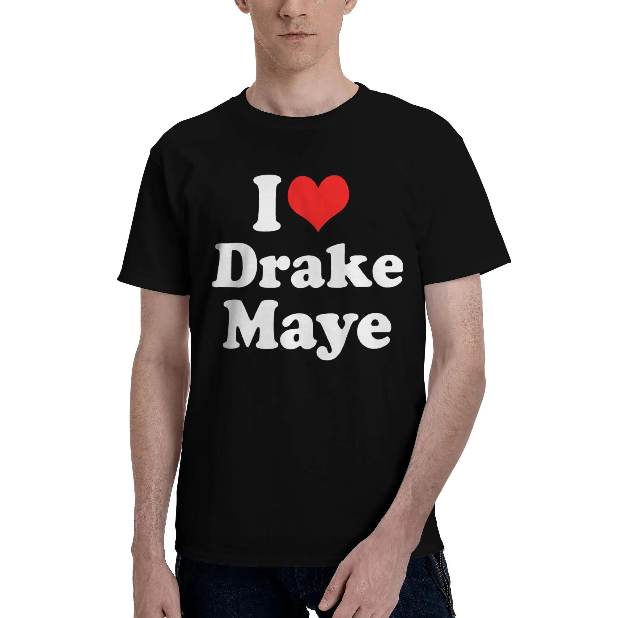 

I Love Drake Graphic Print T Shirt Summer Y2K Retro T-Shirts Cotton Fashion Tshirt for Men Short Sleeves Casual Oversized Tees S