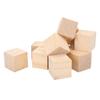 12Pcs Unfinished Wooden Blocks Smooth Durable Sturdy Uniform Size Small Wood Cubes for Crafts DIY