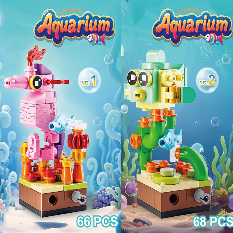 1271PCS Sea Turtle Building Blocks Set – Marine Life & Aquarium Model Bricks, Adult Creative Decor, Ocean-Themed MOC Toys Gifts