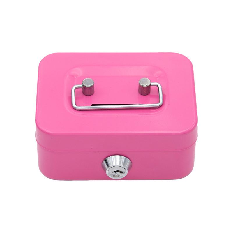 Large Portable Cash Box with Key Lock - Removable Inner Tray and Customizable Color Silk Screen Printing.