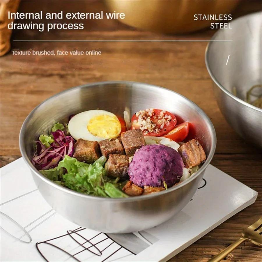 Multi Functional Stainless Steel Vegetable Bowl, Egg Mixing Bowl, Drain Basket, Soup Basin, Kitchen Cooking And Storage Tool