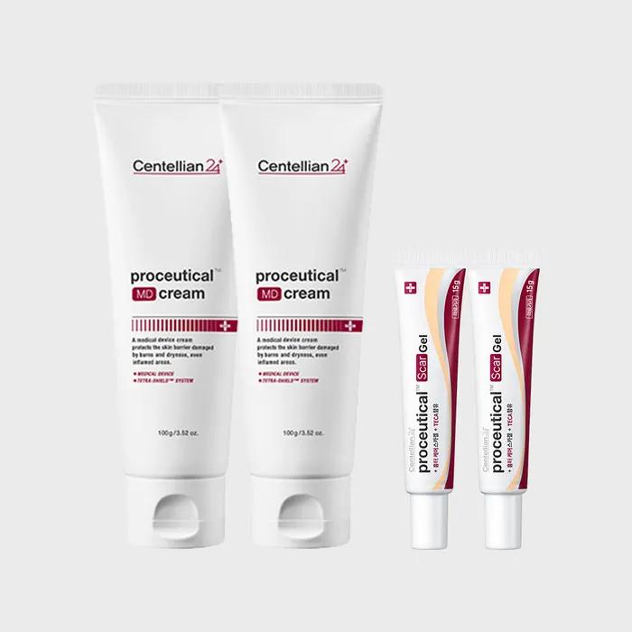 

Centellian24 Proceutical Scar Gel 15ml x 2 + Proceutical MD Cream 100g x 2 Burn Inflammation Scar Care