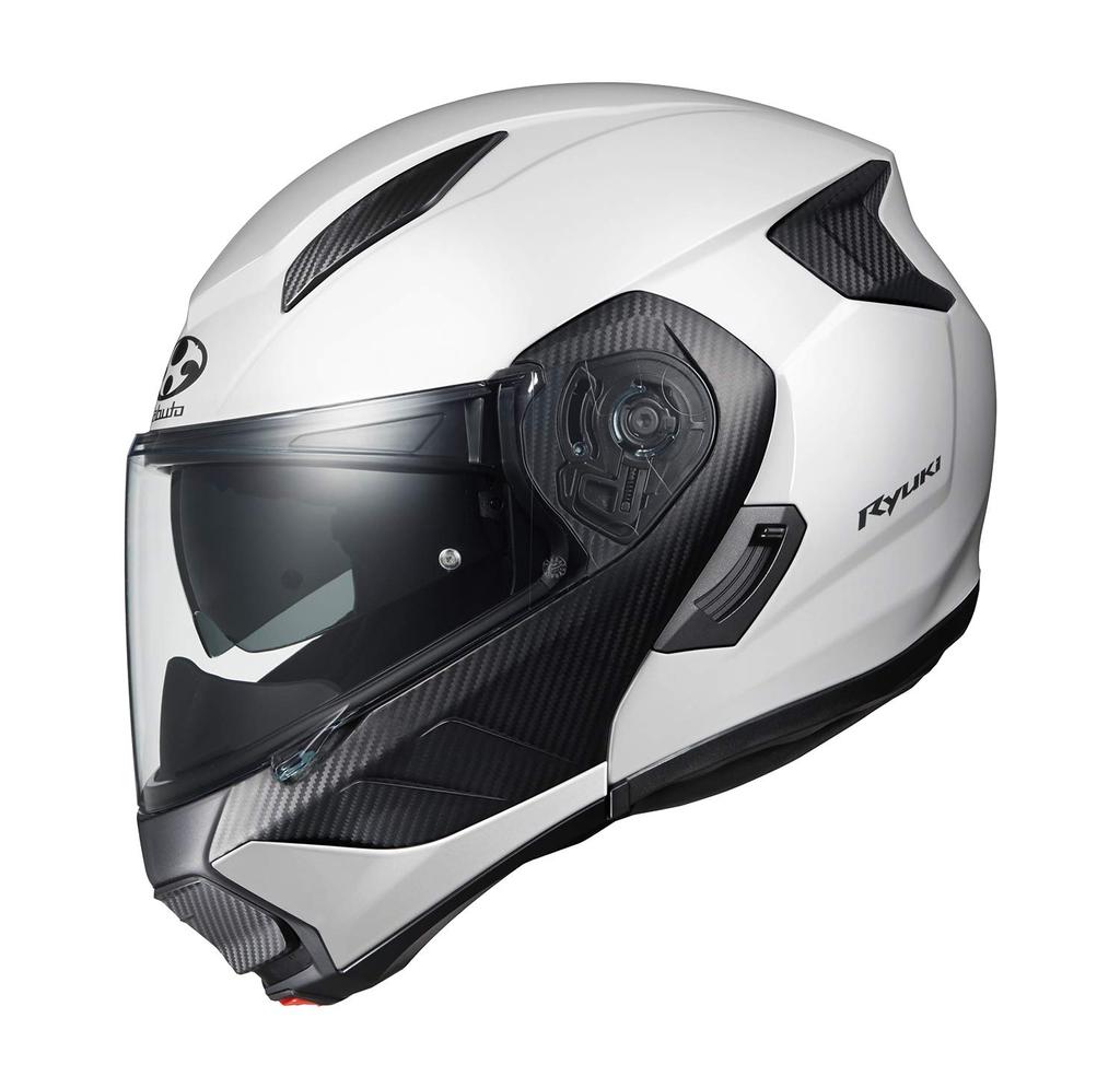 OGK KABUTO Motorcycle Helmet System RYUKI White Metallic (Size L)