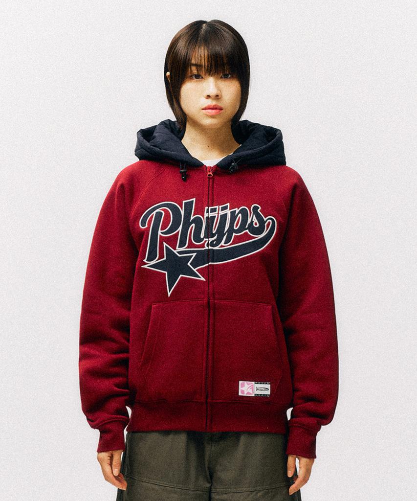 Physical Department Startail Quilted Zip-Up Hoodie_Charcoal
