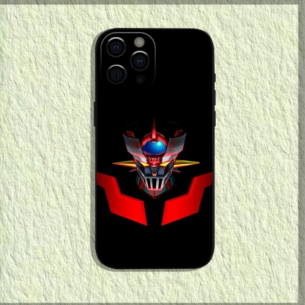 Anime M-Mazinger Z Robot Phone Case For iPhone 16,15,14,13,12,11,Pro,X,XS,Max,XR,Plus,Mini Soft Black Cover