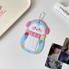 Cartoon Animal Photocard Frame for Girls Kawaii Penguin Fox Photocard Holder Kpop Idol Card Sleeves with Chain Mini Photo Album