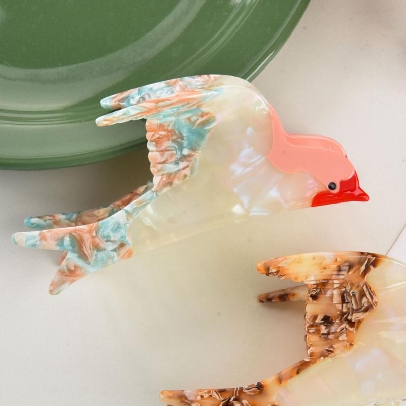 Colorful Hair Claw Clips Non-Slip Hair Jaw Clamps Cute Hair Catch Swallow Barrettes Strong Hold Hairpin for Girls
