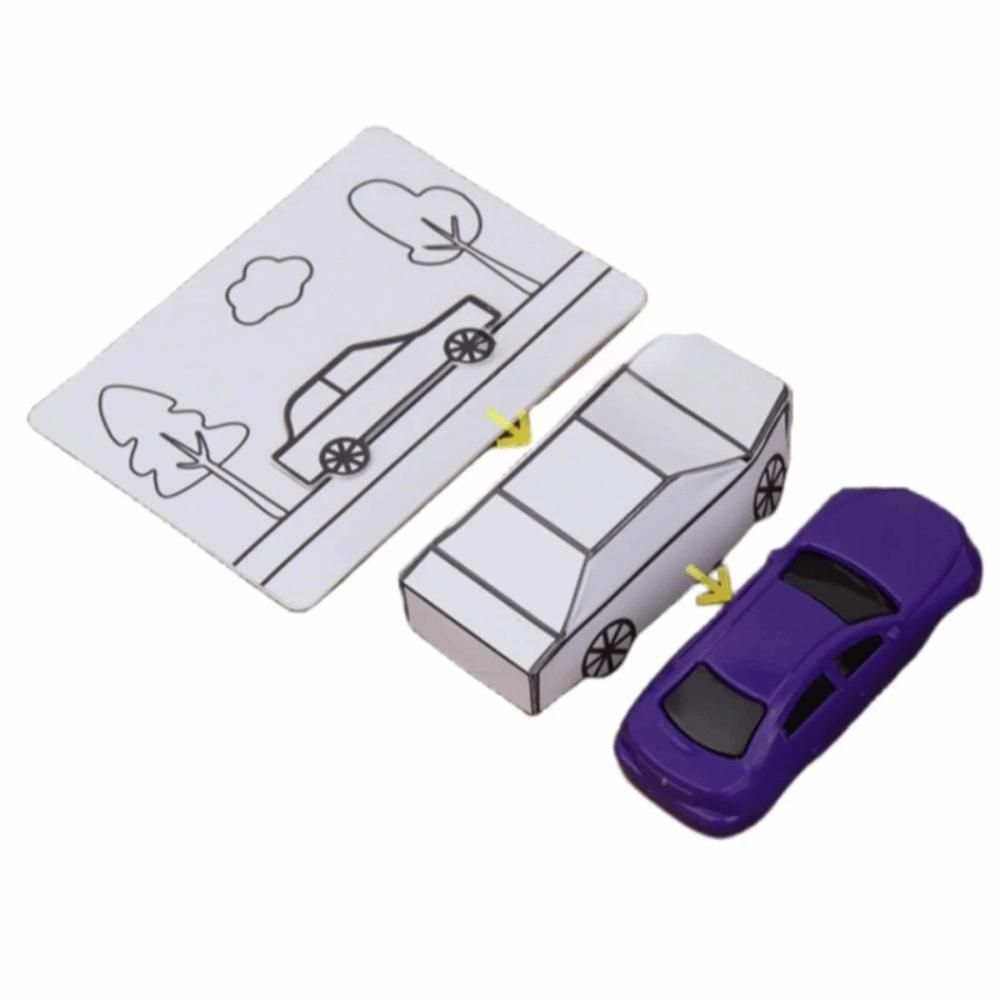 Gimmicks Appearing Car by Hyde Ren Magic Tricks Magic Card To Paper Car  Kids Toy