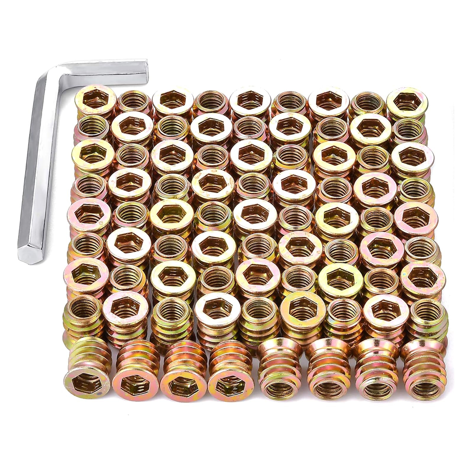 

aninako M8 Insert Nuts pieces wrench Threaded Embedded Insert Carbon DIY Repair Portable pieces (50 + included) Type, Nuts, Steel, Furniture,