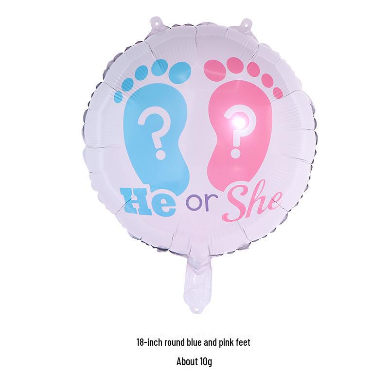

18-дюймовый круглый воздушный шар с надписью «Определение пола ребенка» на первый день рождения ребенка