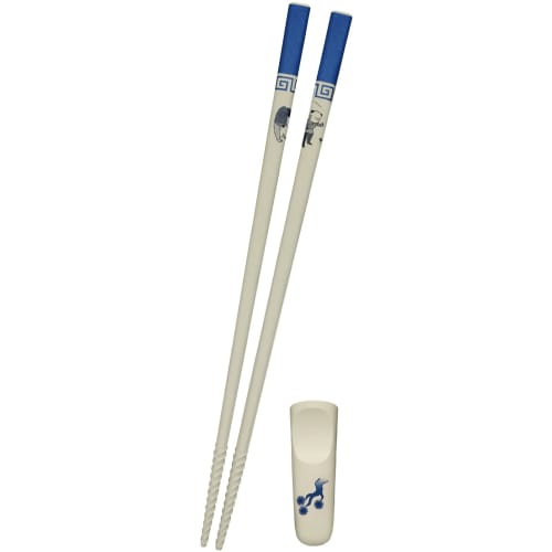 Artha Omachido Karako (Chinese) Rasenbashi Chopsticks, 23cm, Authentic Local Chinese Style, with Chopstick Rest Case, PPS + Glass Fiber, Blue, AR06233