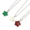 Natural Crystal Rough Stone Pendant, Five-Pointed Star Necklace, Small Star Jewelry Accessories N676