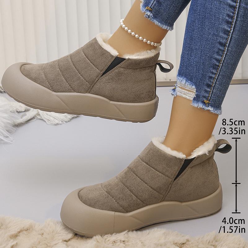 Thick Plush Platform Snow Boots Women Plus Size 36-43 Thick Bottom Winter Cotton Shoes Woman Slip On Anti Slip Ankle Boots