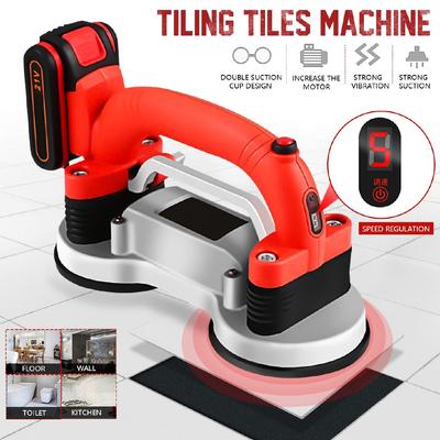 21 V Mobile Fliesenmaschine 60–120 mm Fliesenvibrator Saugnapf Einstellbar Automatischer Bodenvibrator Nivellierungswerkzeug