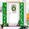 St. Patrick's Day Festive Decor-durable Door Curtain-irish Green Banner