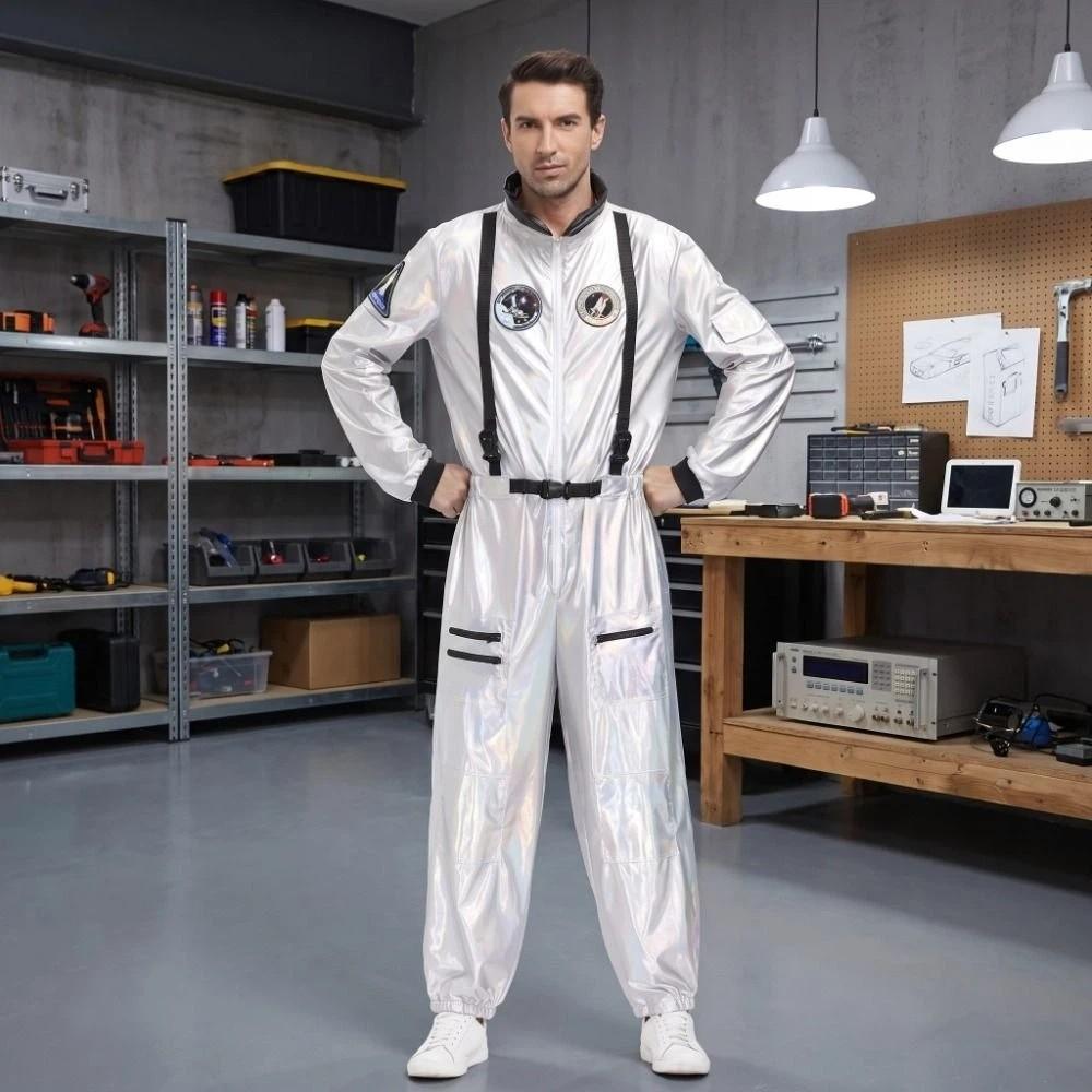 Jumpsuit Astronauten Kostuum Verkleed Ruimtevaarder Jumpsuit Creatieve Cosplay Outfit Cosplay Evenement