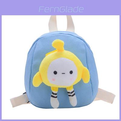 Kinderrucksack mit Cartoon-Motiv und Plüsch-Ei-Party-Puppe als Dekoration für Vorschulkinder