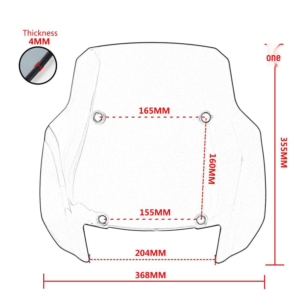 Pan America RA1250 S ADV Modified Motorcycle Front Windscreen