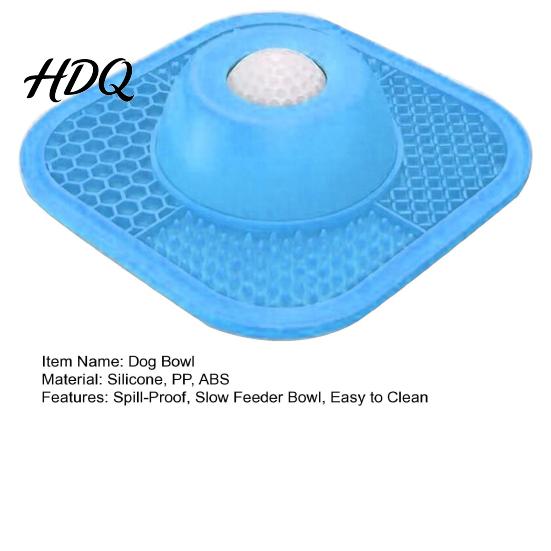 Slow Eating Pet Bowl Feeder Dog for Liquid Treat with Licking Ball Feed Lick Ball Toy Safe Eating Bone Broth Yogurt Wet Food