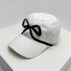 New Men Women Korean Bow Ribbon Baseball Hats Sunshade Niche Ins Breathable Snapback Caps Versatile Fashion Sweet Simple Student
