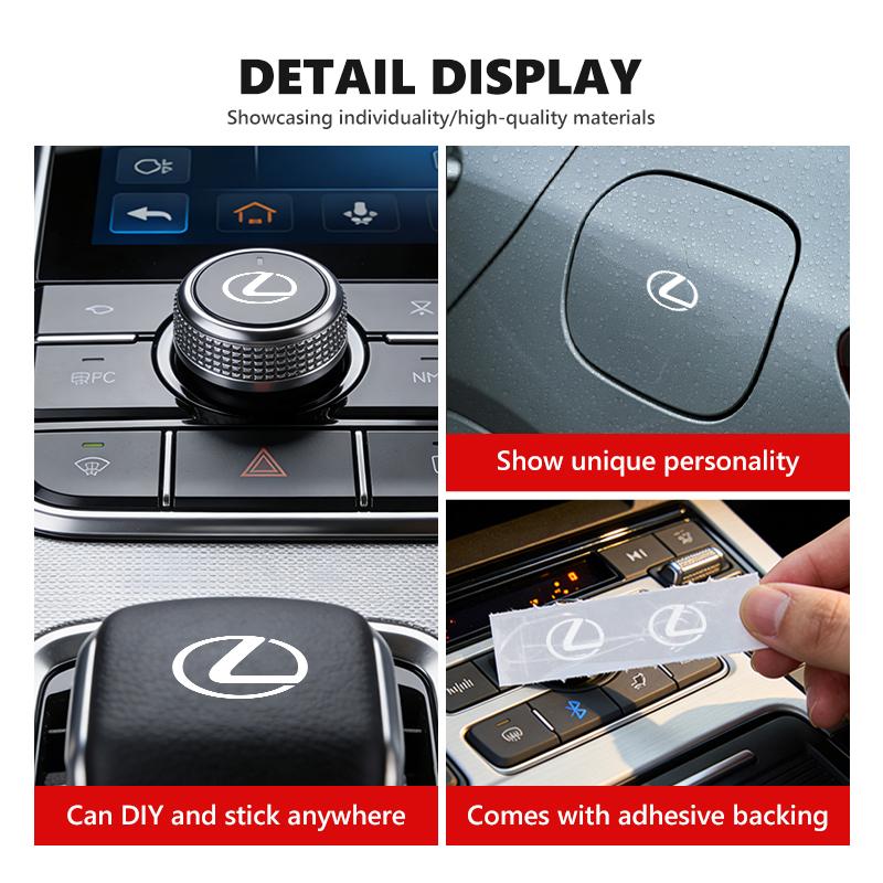 For Lexus Car Interior Decorative Sticker Auto Emblem Decals CT ES GS NX IS250 RX350 IS200 LX570 UX250h CT200h