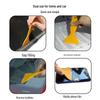 Triangular Yellow Plastic Scraper for Car Film & Sticker Application