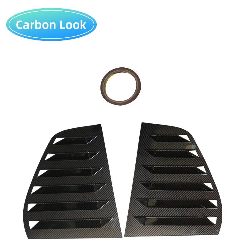 Car Rear Window Shutter Cover Trim Window Louver Side Vent Trim Carbon look/Black For Volkswagen Golf 6 MK6 2008-2012