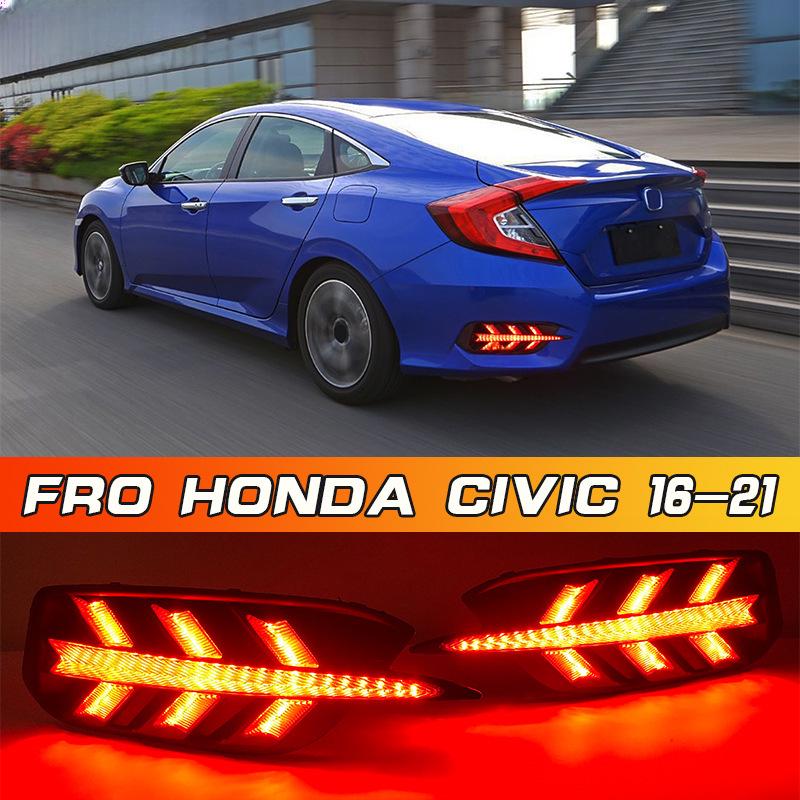 16-21 Tenth Gen Civic LED Rear Bumper Warning Lights for Modification