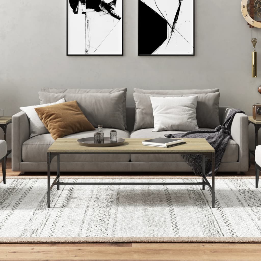  Coffee Table, Sonoma Oak 100x50x35 Cm Wood-based Material