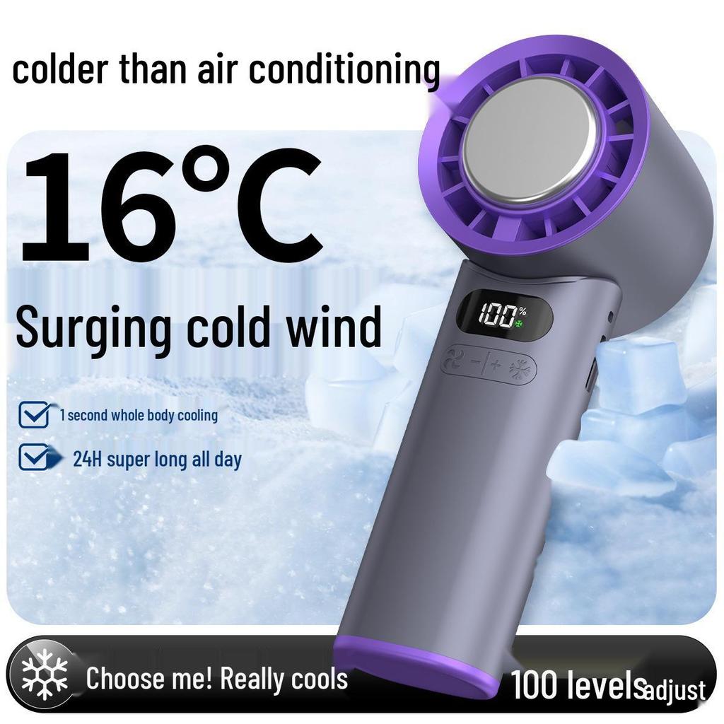 T89 Portable USB Handheld Fan: Foldable, High-Speed, Refrigeration Technology with Ice Compress