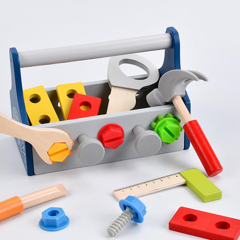 Wooden Fire Truck Construction Toy For Early Education And Puzzle Play