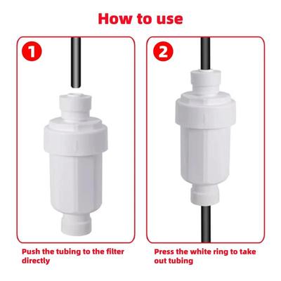 1 Pezzo Filtro Erogatore Acqua a Innesto Rapido Filtro a Microfiltro da 1/4 di Pollice Installazione Fai-da-te Facile per Acqua del Rubinetto Pulita Quotidiana