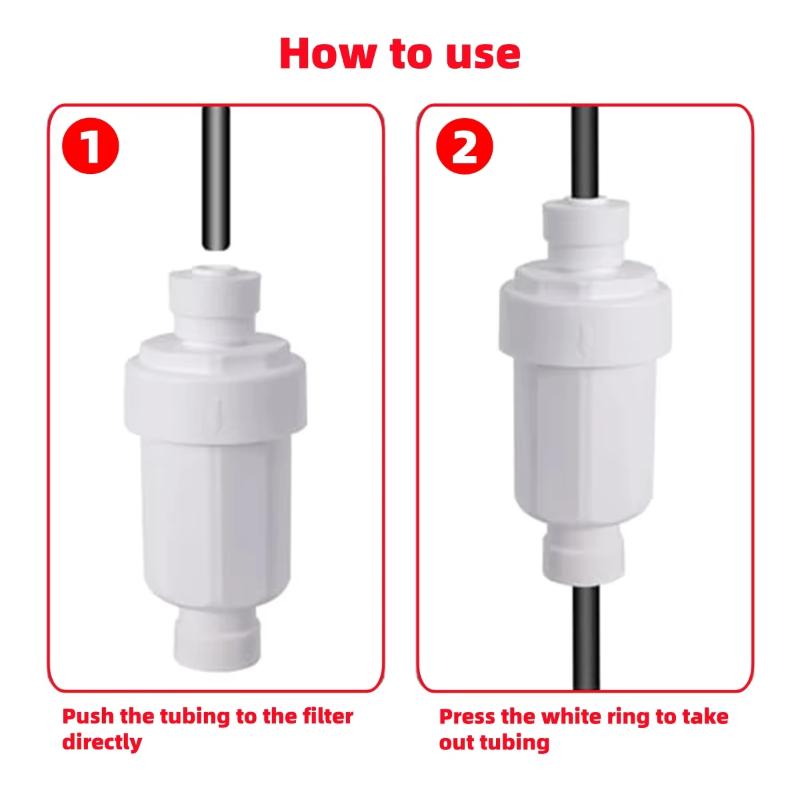 1Pcs Quick-plug Water Dispenser Filter 1/4 Inch Micro-filter Easy DIY Install for Daily Clean Tap Water