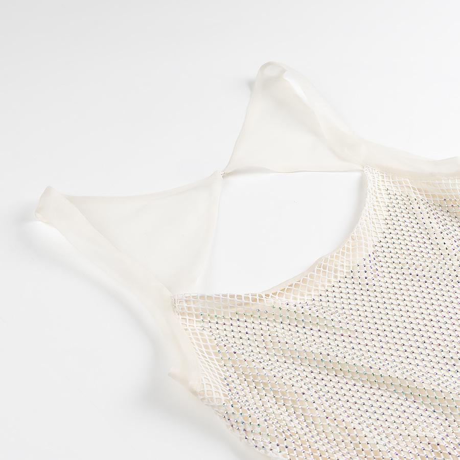 2025 Spring Women's European & American Slimming Shiny Diamond Dress